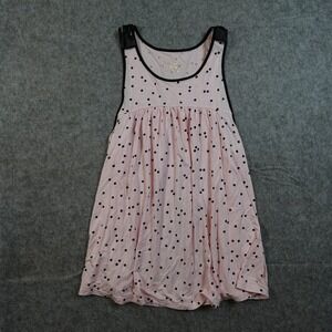 Kate Spade Pajamas Womens Small Chemise Dress Nightshirt Pink Polka Dot Bow